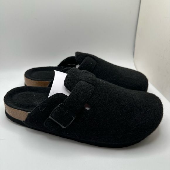 CUSHIONAIRE Women's Cork Footbed Clog 9 BLaCK - Picture 1 of 7